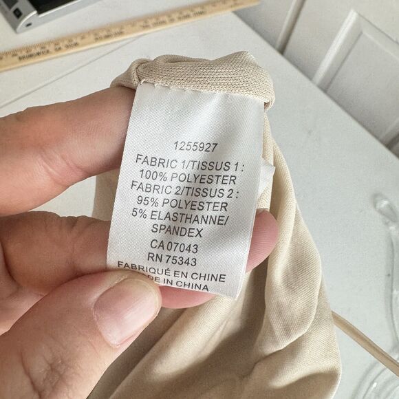 Rachel Zoe Allover Sequin Halter Bodysuit Size L Gold Beige Silver Party Glam - Picture 7 of 11